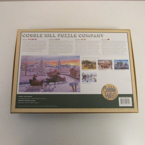 Vintage Cobble Hill Puzzle 1000 pieces, An Old-Fashioned Christmas - Picture 6 of 8